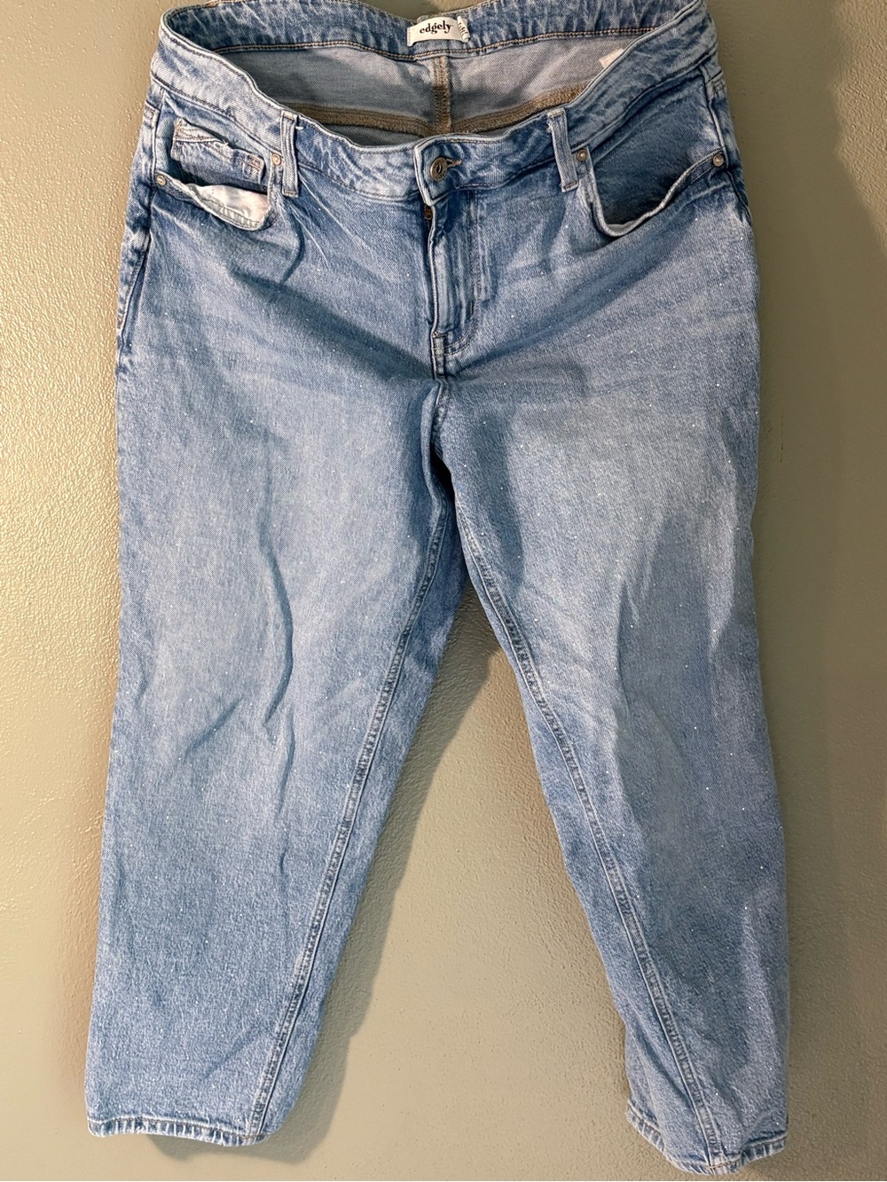 16W Maurice’s Light Wash Jeans with Rinestones